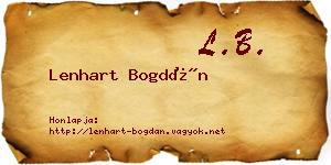 Lenhart Bogdán névjegykártya